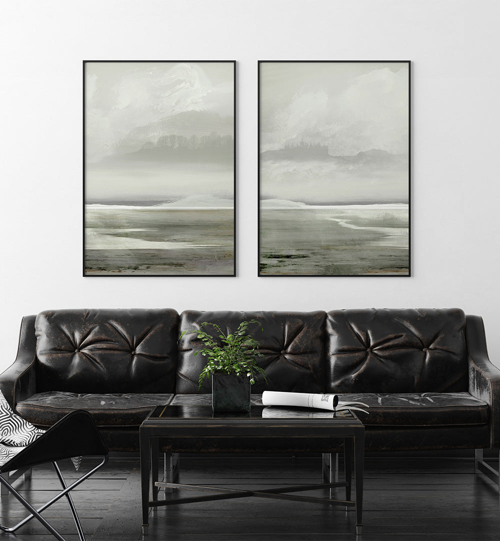 LAKES SET , SET OF 2 PAINTINGS