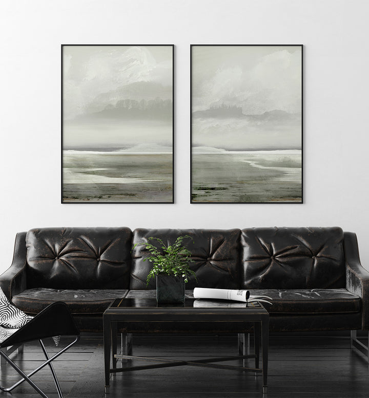 LAKES SET , SET OF 2 PAINTINGS