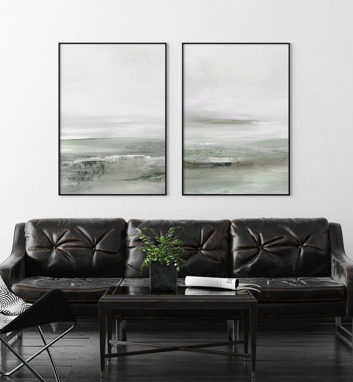 LIGHT DAWN SET , SET OF 2 PAINTINGS