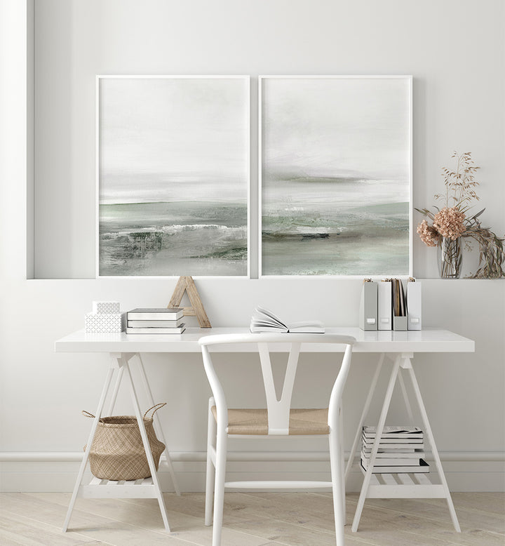LIGHT DAWN SET , SET OF 2 PAINTINGS