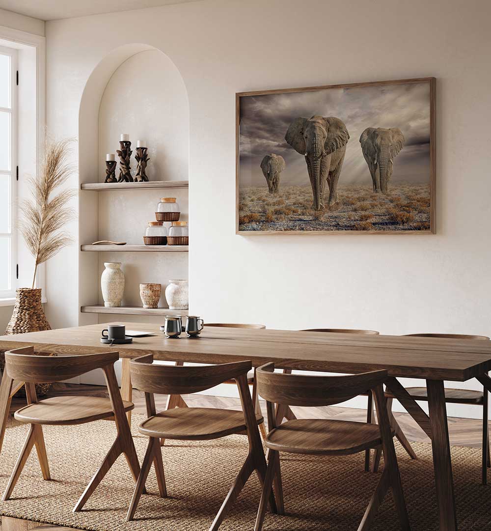 ETOSHA ELEPHANTS , PHOTOGRAPHY PRINTS