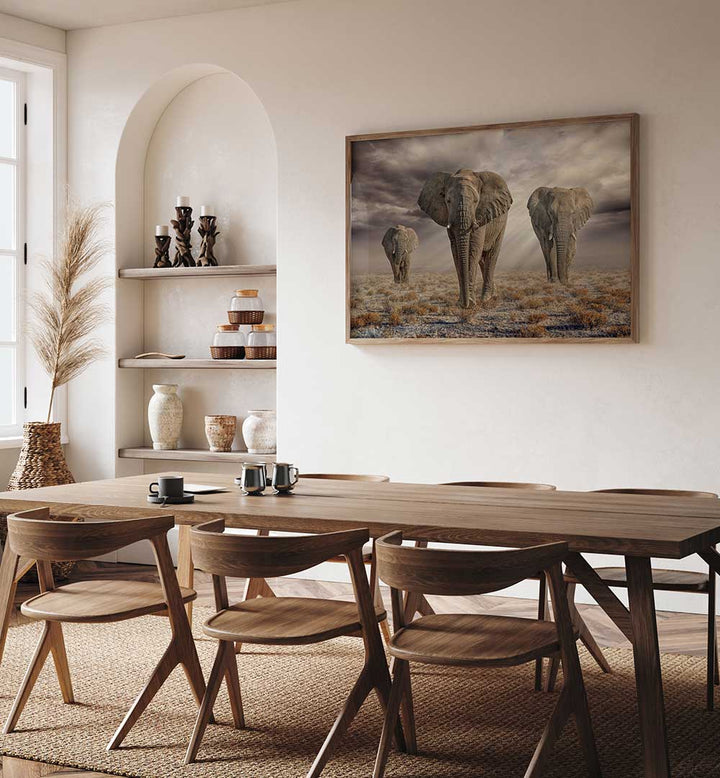 ETOSHA ELEPHANTS , PHOTOGRAPHY PRINTS