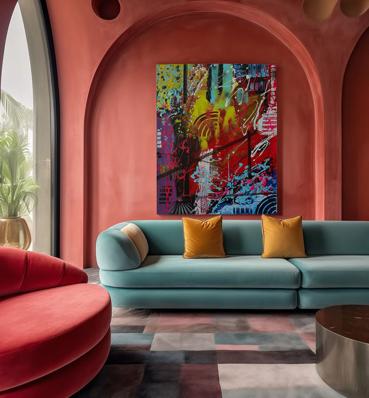 Transform your space with BRONXFITTI II, ABSTRACT PAINTINGS featuring vibrant colors and dynamic compositions.