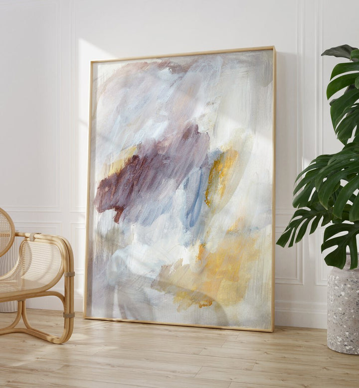 Ethereal brushstrokes in abstract paintings, enhancing modern decor with soft hues and dynamic textures.