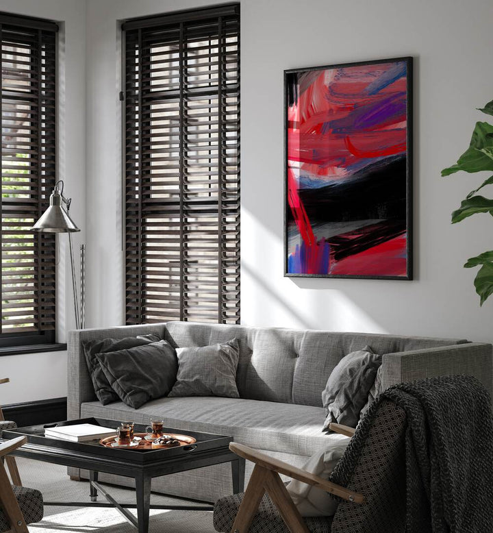 Elevate your space with RED AND BLACK ABSTRACTION, ABSTRACT PAINTINGS, featuring bold colors and contemporary style.