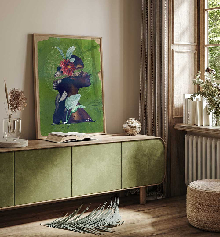Vibrant decor featuring THE ROOTS, SURREAL ART PRINTS, enhances any living space with artistic expression.