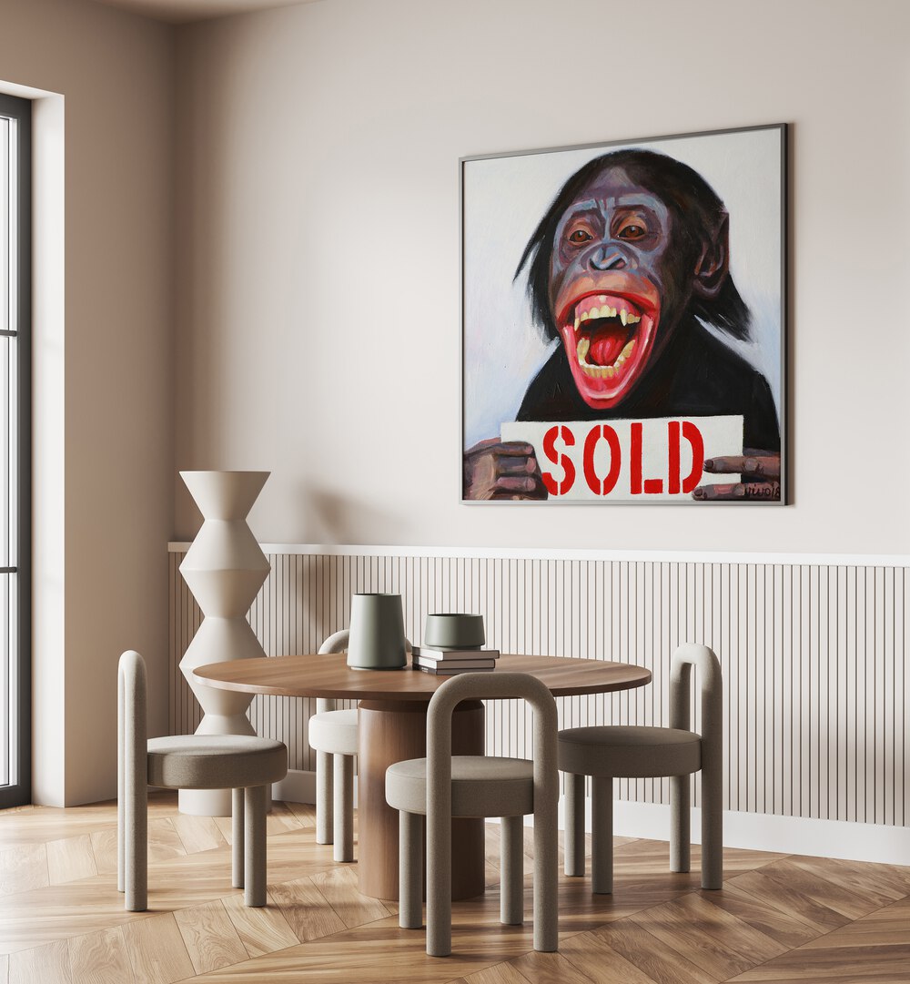 Bright living space featuring SCREAMING SOLD APE, COMIC POSTERS that energize your wall decor with vibrant comic art.