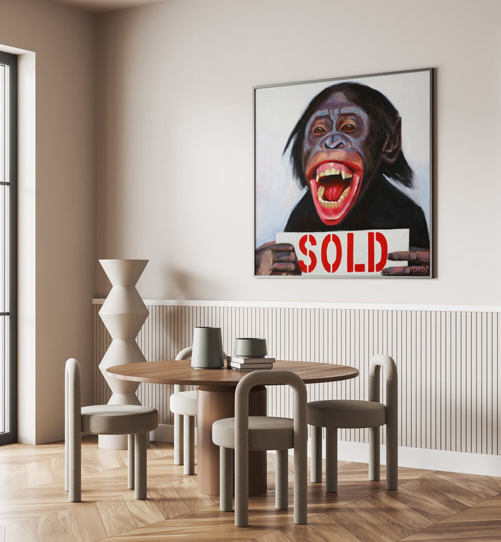 Bright living space featuring SCREAMING SOLD APE, COMIC POSTERS that energize your wall decor with vibrant comic art.