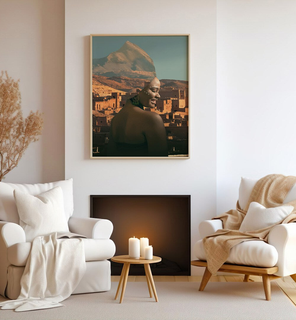 MOROCCAN QUEEN, AFRICAN ART PAINTINGS, showcases elegance and rich heritage, perfect for enhancing modern living spaces.