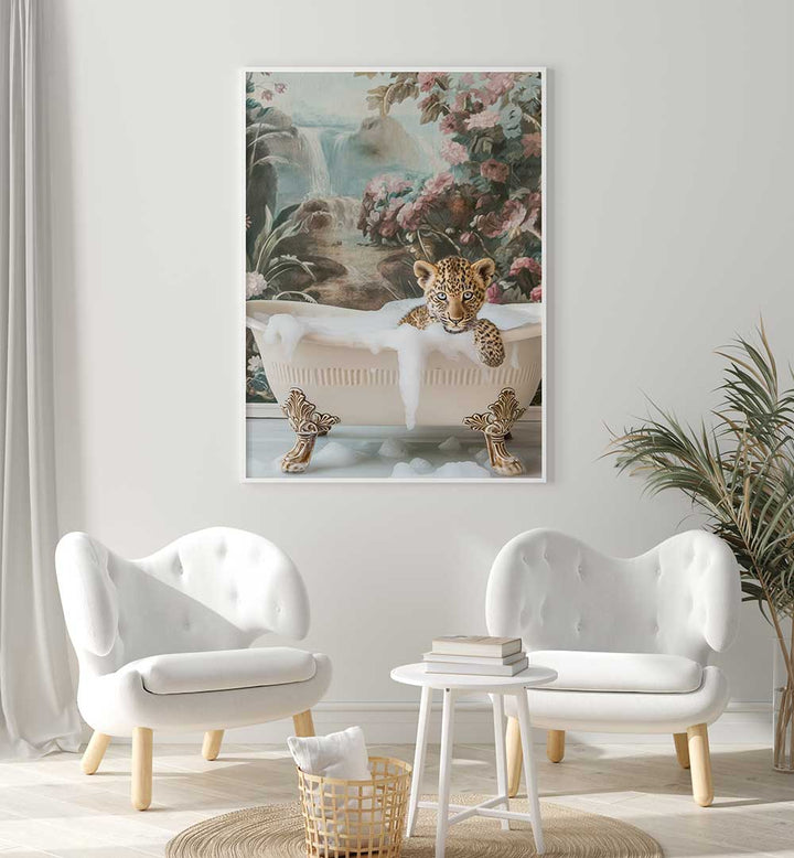 LEOPARD’S SPA RETREAT , BATHROOM ART PRINTS
