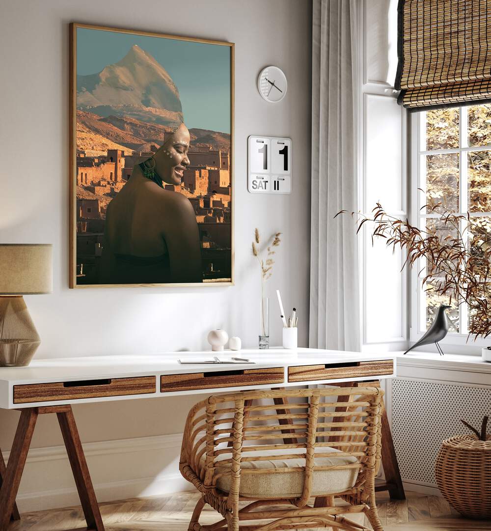 Elegant MOROCCAN QUEEN, AFRICAN ART PAINTINGS enhance your space with a touch of rich Moroccan heritage.