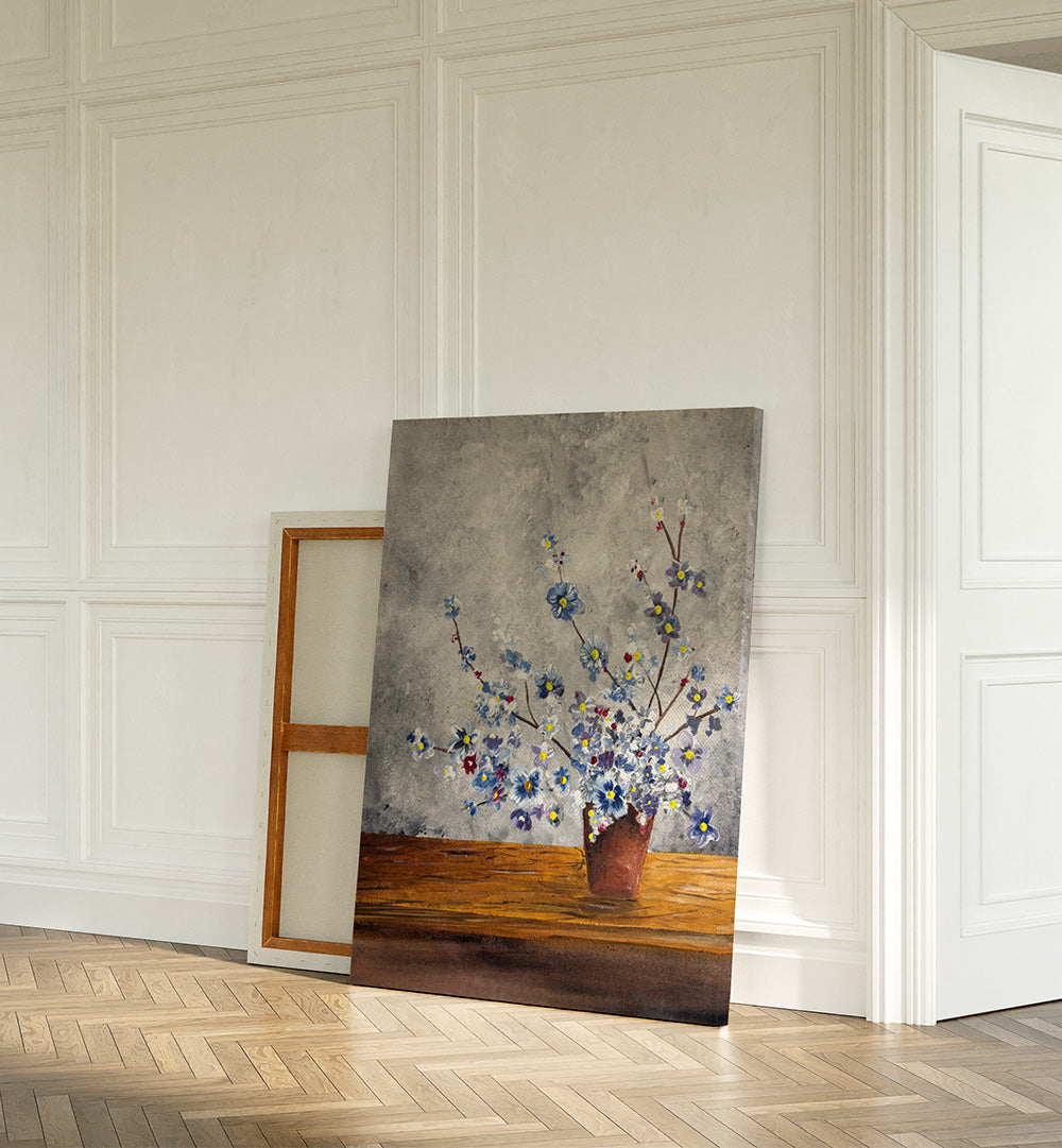 STILL LIFE - BLUES AND GREYS , HANDMADE ARTWORKS