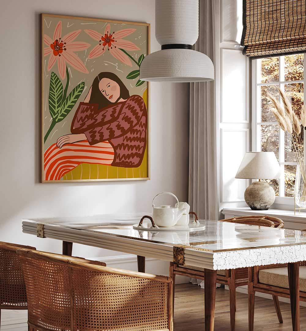 LADY SITTING , PORTRAITS & FIGURATIVE ILLUSTRATIONS