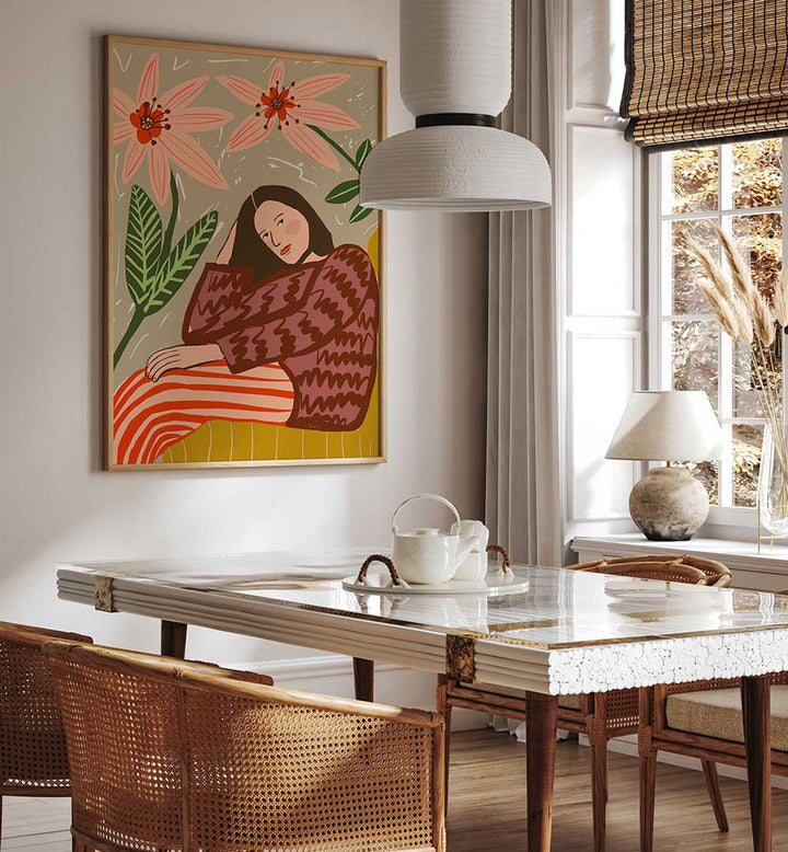 LADY SITTING , PORTRAITS & FIGURATIVE ILLUSTRATIONS