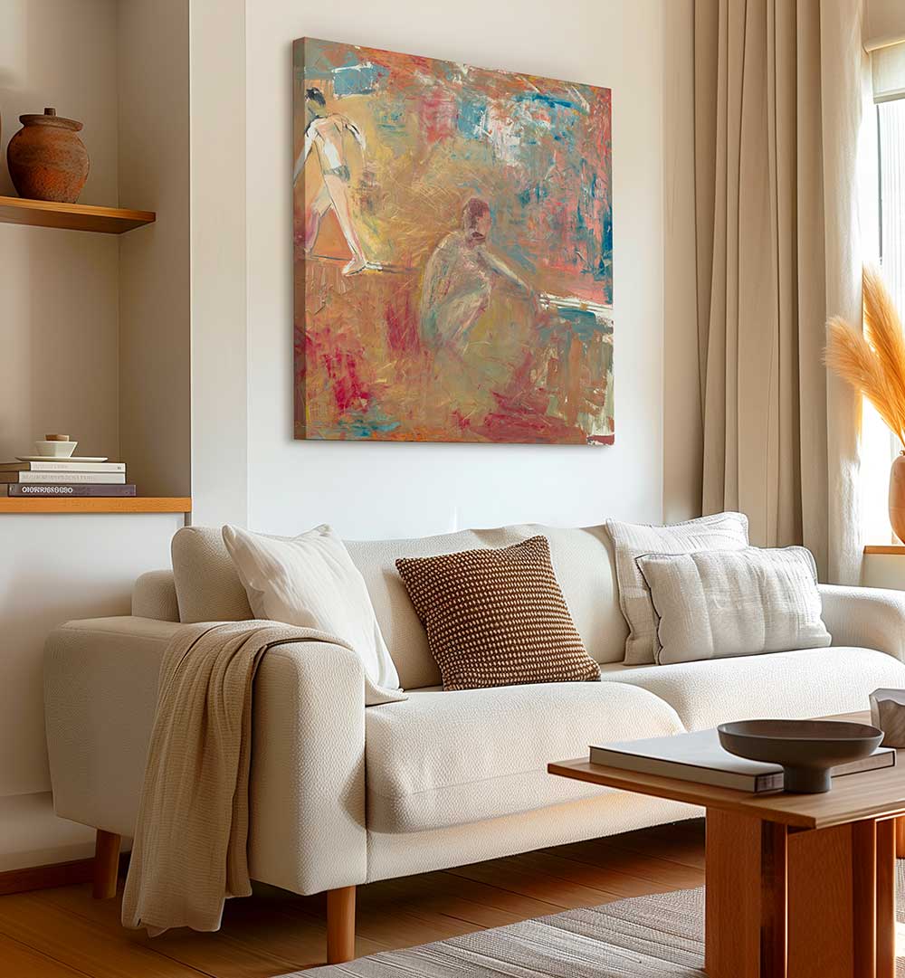 THE SWIMMERS , ABSTRACT PAINTINGS