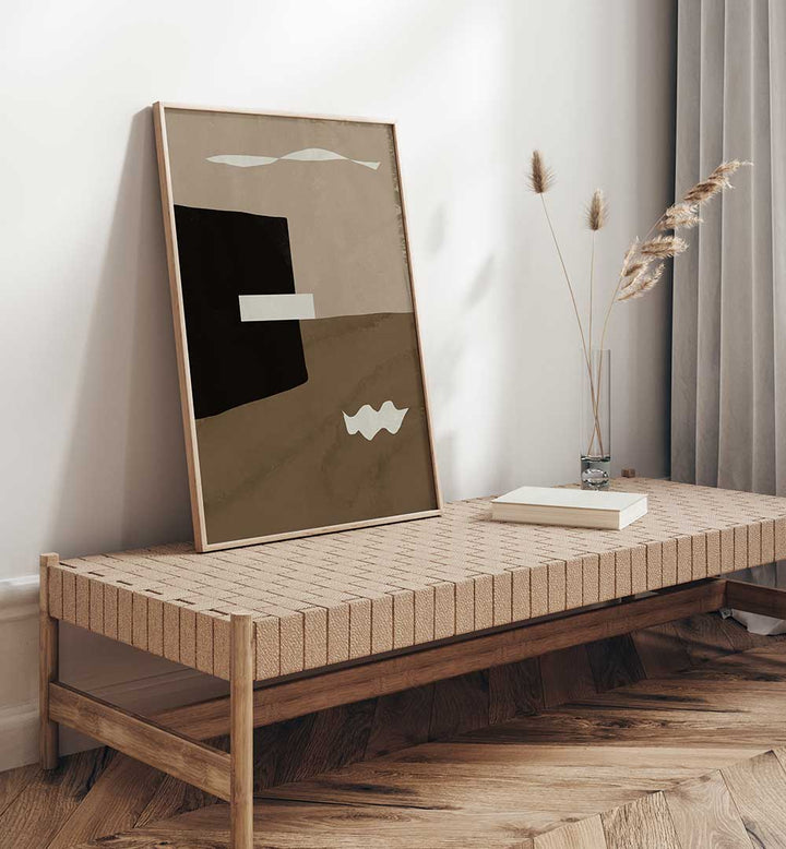 GEOMETRIC SHAPES IN EARTHY TONES , ABSTRACT PAINTINGS