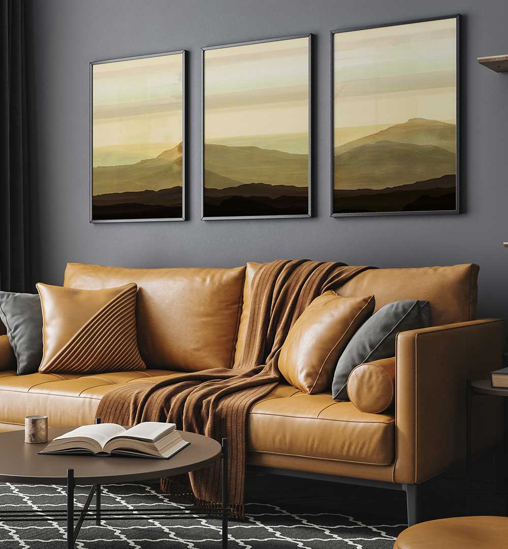 TONAL RIDGE  , SET OF 3 PAINTINGS