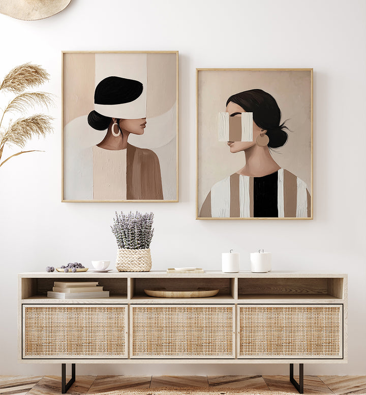 PARALLEL MINDS , SET OF 2 PAINTINGS