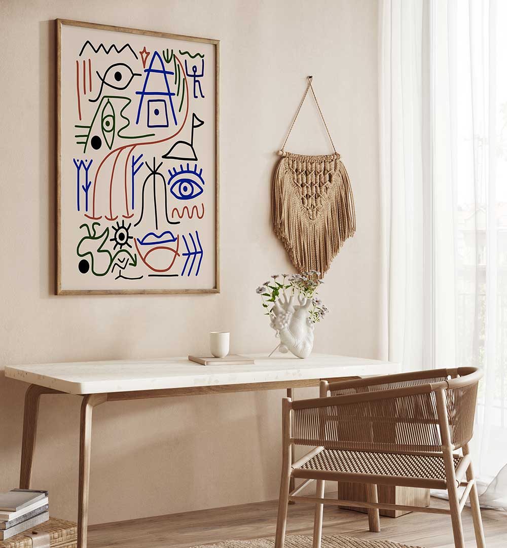 ANCIENT SYMBOL , LINE ART PAINTINGS