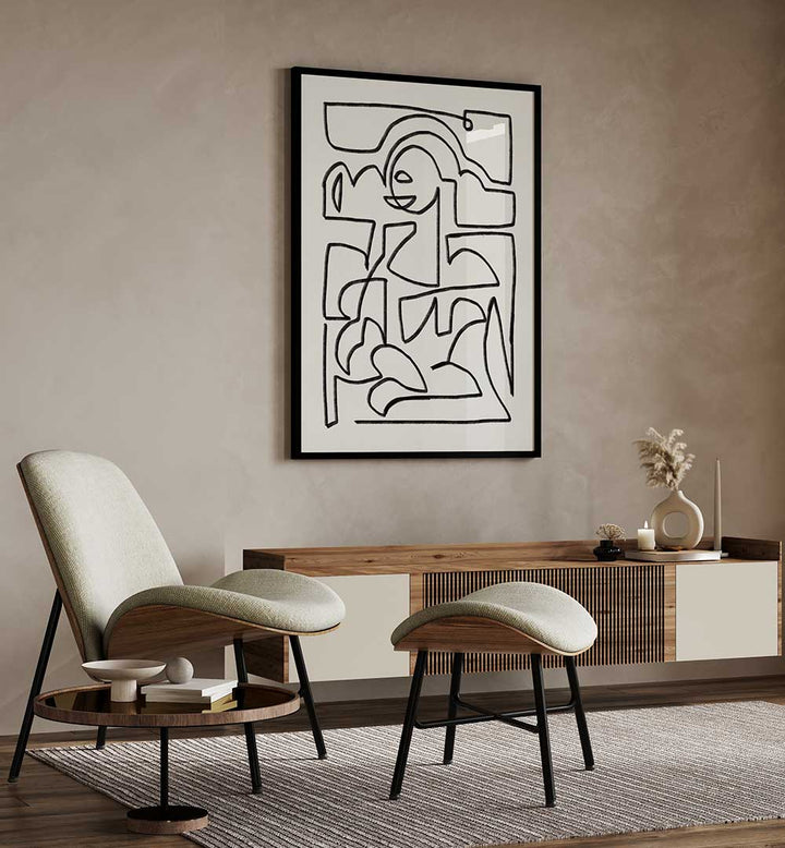 ABSTRACT CHALK LINE ART , LINE ART PAINTINGS