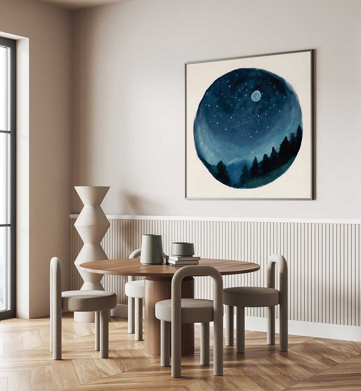 AROUND THE WORLD , KIDS ROOM PAINTINGS with a night sky and forest theme, adding charm to children's spaces