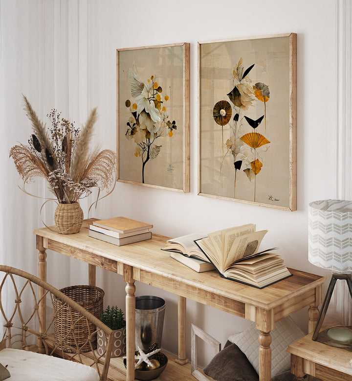 SERENE BOTANICA , SET OF 2 PAINTINGS