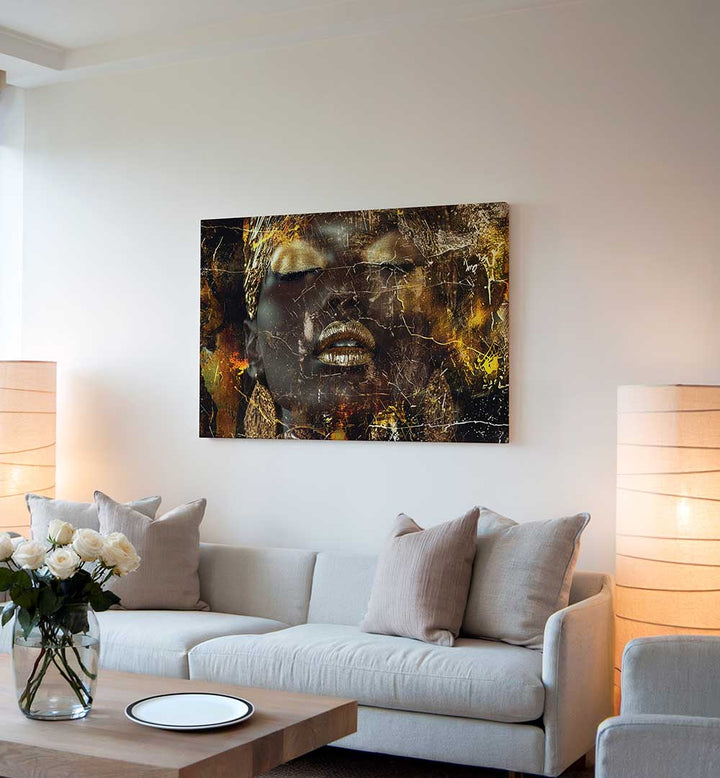 WOMAN ART ILLUSTRATION III , AFRICAN ART PAINTINGS