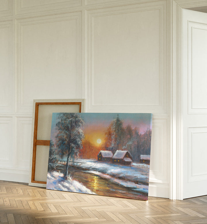 WINTER’S GOLDEN HEARTH , HANDMADE ARTWORKS