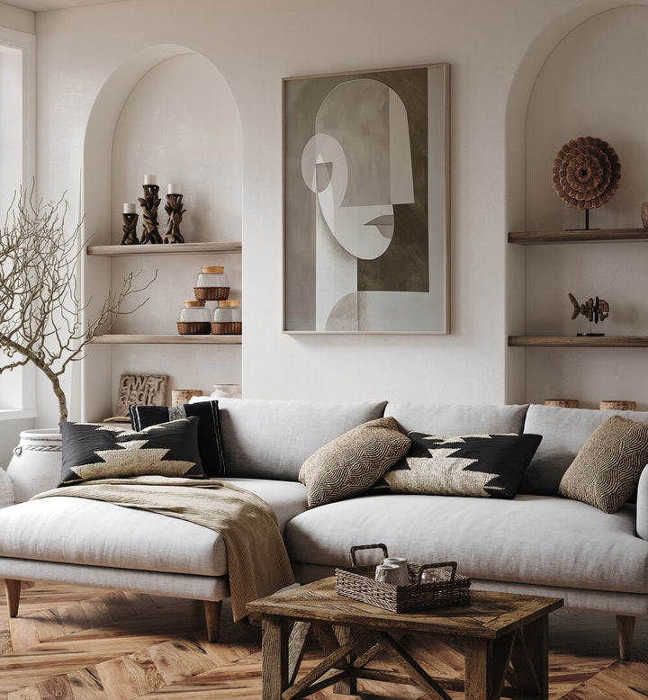 Stylish NEUTRAL PORTRAIT, PORTRAITS artwork enhances modern living spaces with elegant simplicity and charm.