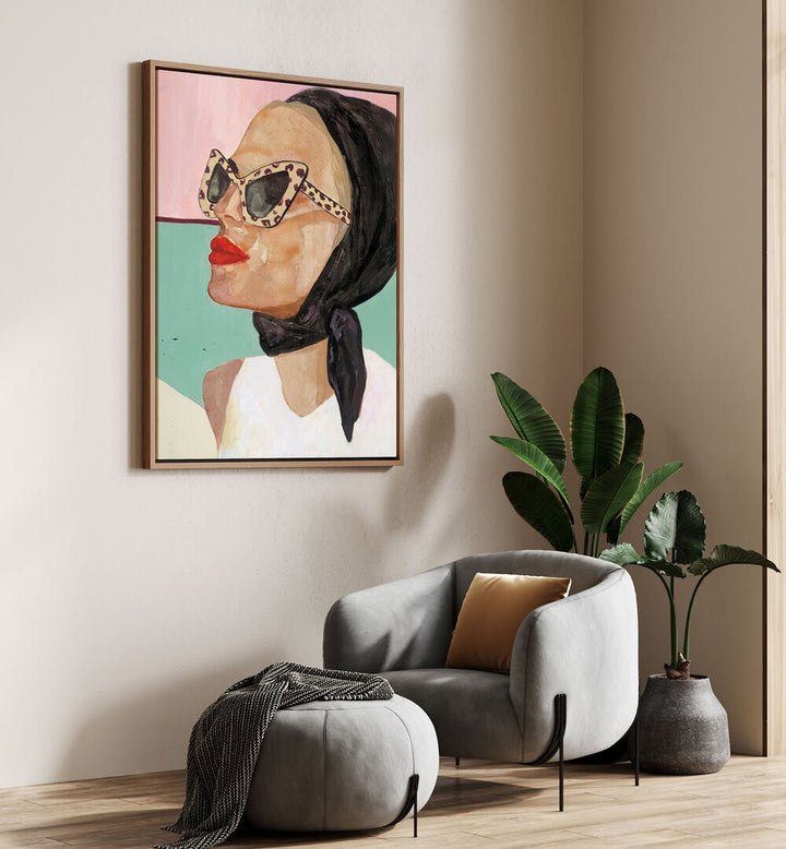 Elegant CAPRI, PORTRAITS artwork enhances modern decor with its striking colors and chic style, perfect for any home.