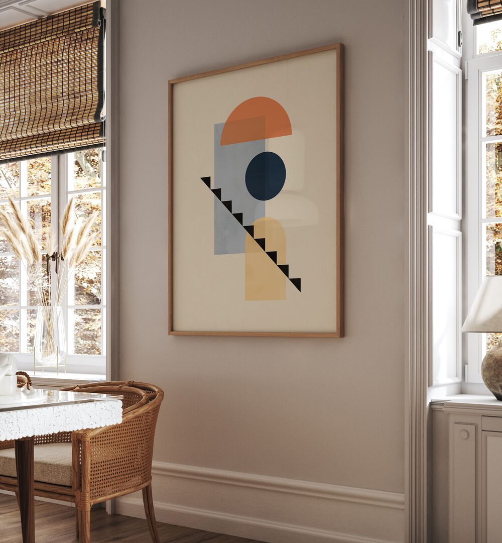 Elevate your space with COMPOSITION VI, BOHO ART PAINTINGS showcasing modern geometric design and vibrant colors.