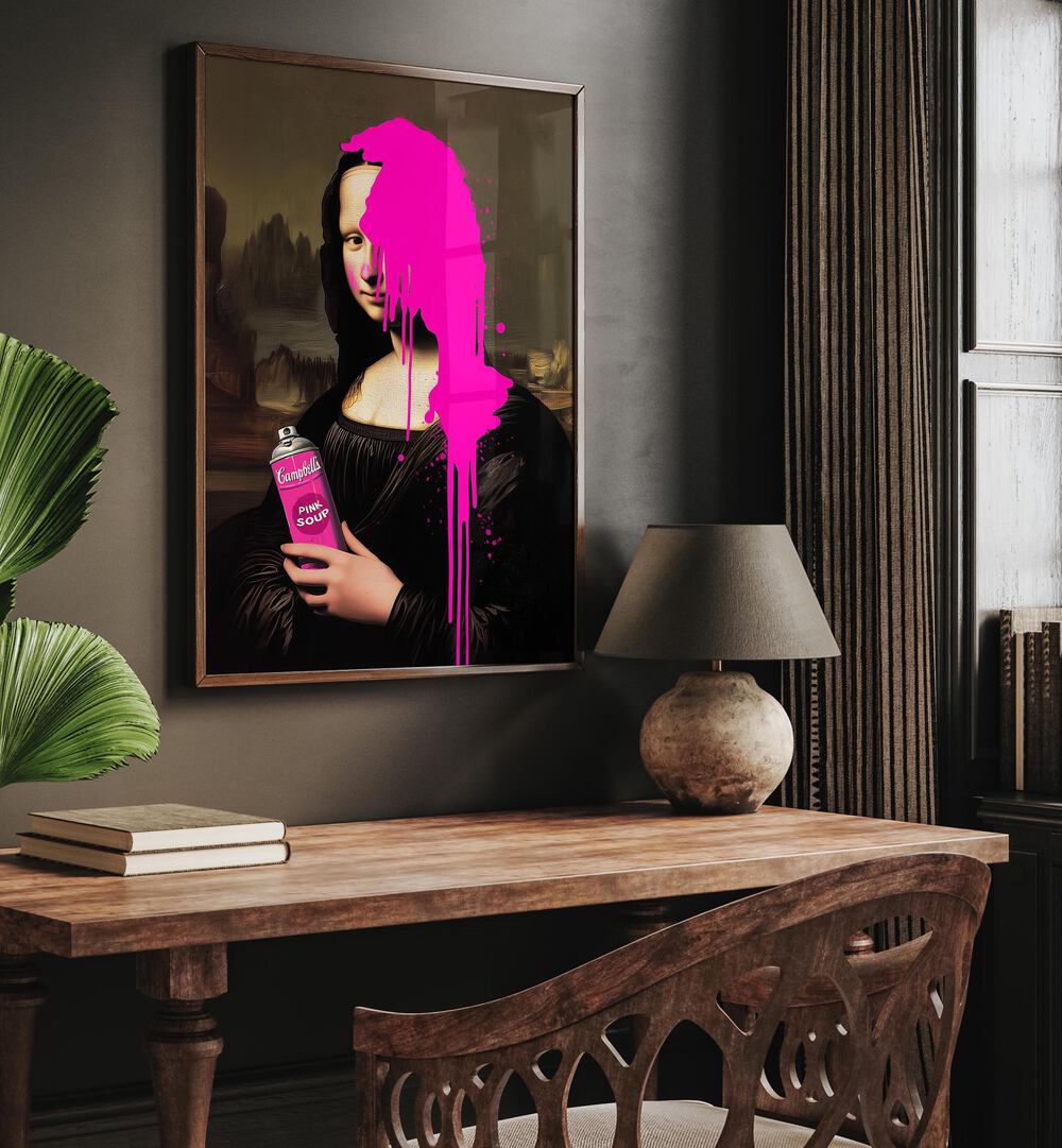 Vibrant PINK SOUP, POP ART PAINTINGS add a playful touch to any room, transforming your space beautifully.