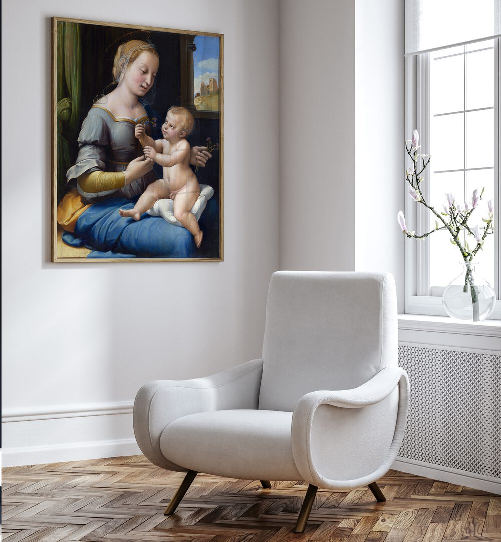 THE MADONNA OF THE PINKS (1506–1507) , VINTAGE PAINTINGS
