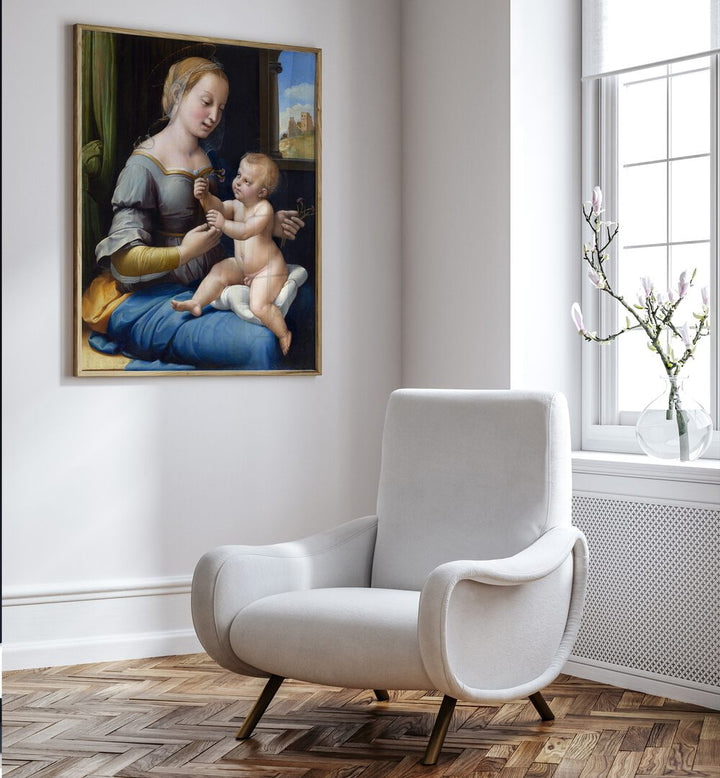 THE MADONNA OF THE PINKS (1506–1507) , VINTAGE PAINTINGS
