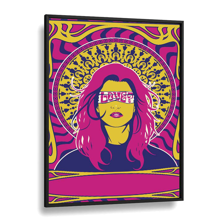 70's Woman Series I Pop Art Artwork in Black Plain Frame