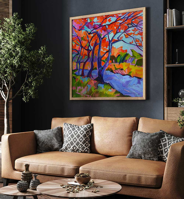 RED TREES , LANDSCAPE PAINTINGS