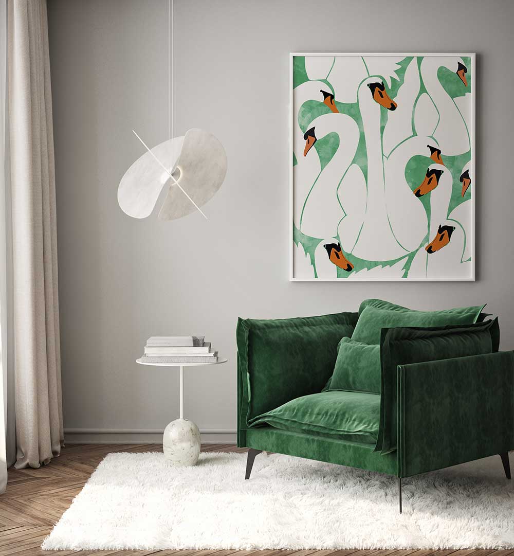 WHITE CALM , ANIMAL PAINTINGS