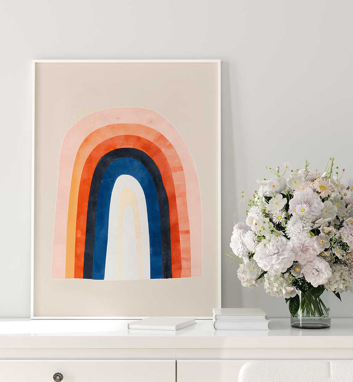OVER THE RAINBOW , KIDS ROOM PAINTINGS featuring vibrant rainbow artwork brightening a child’s room with joy and imagination.