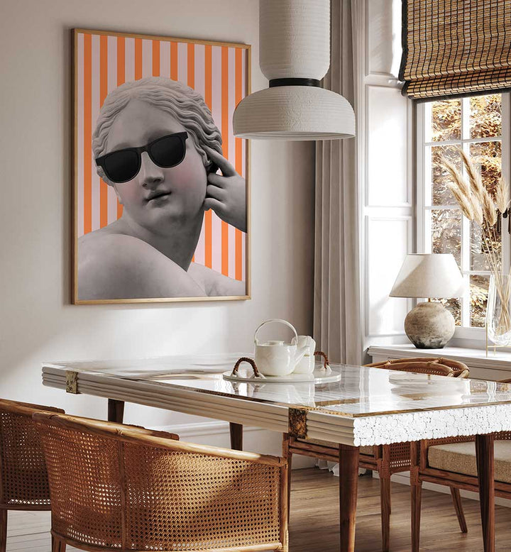 STRIPED GODDESS III , ALTERED ART PRINTS