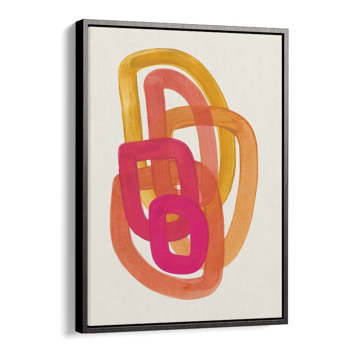 70's spiral by ejaaz haniff abstract art prints in Black Floater Frame