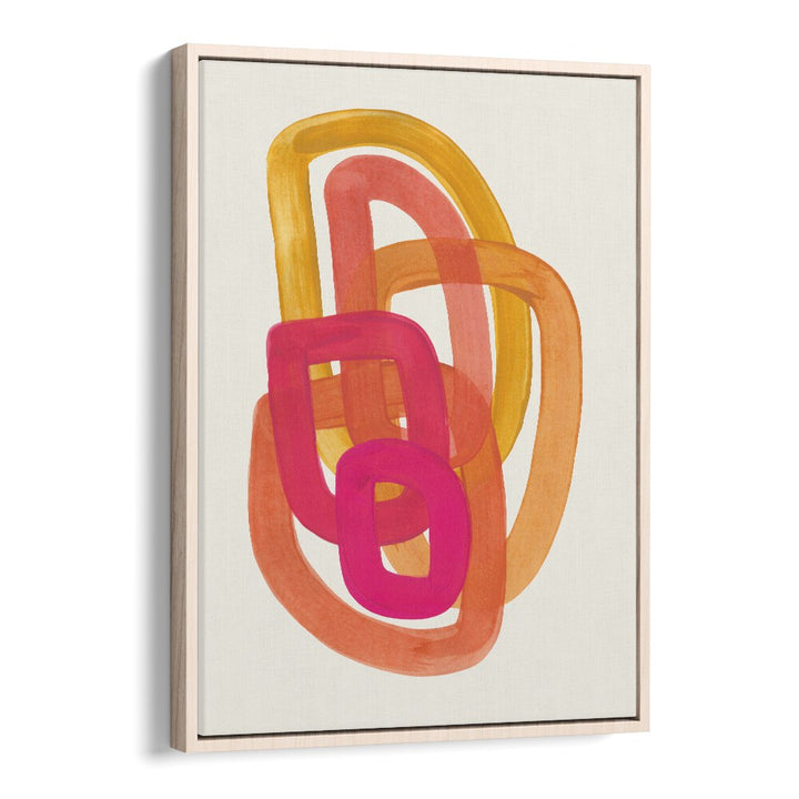 70's spiral by ejaaz haniff abstract art prints in Oak Wood Floater Frame