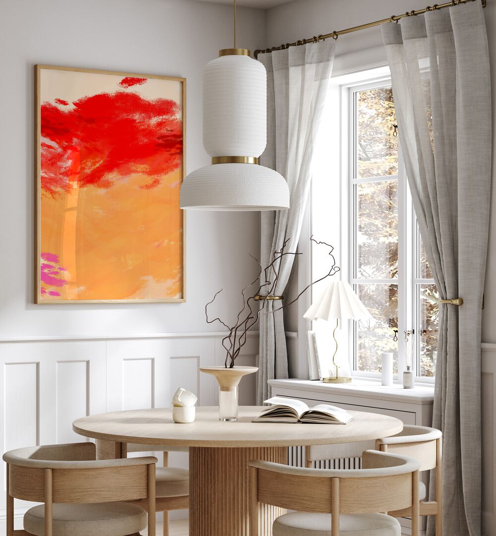 Brighten your space with TORRID DAY II, ABSTRACT PAINTINGS, showcasing vibrant colors for a sunny ambiance.