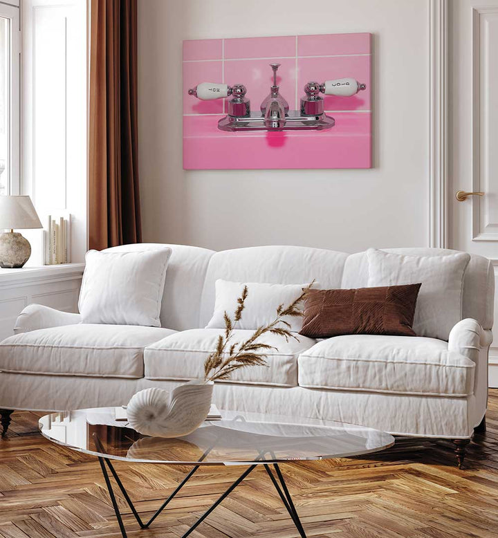 RETRO PINK SINK FAUCET , PHOTOGRAPHY PRINTS