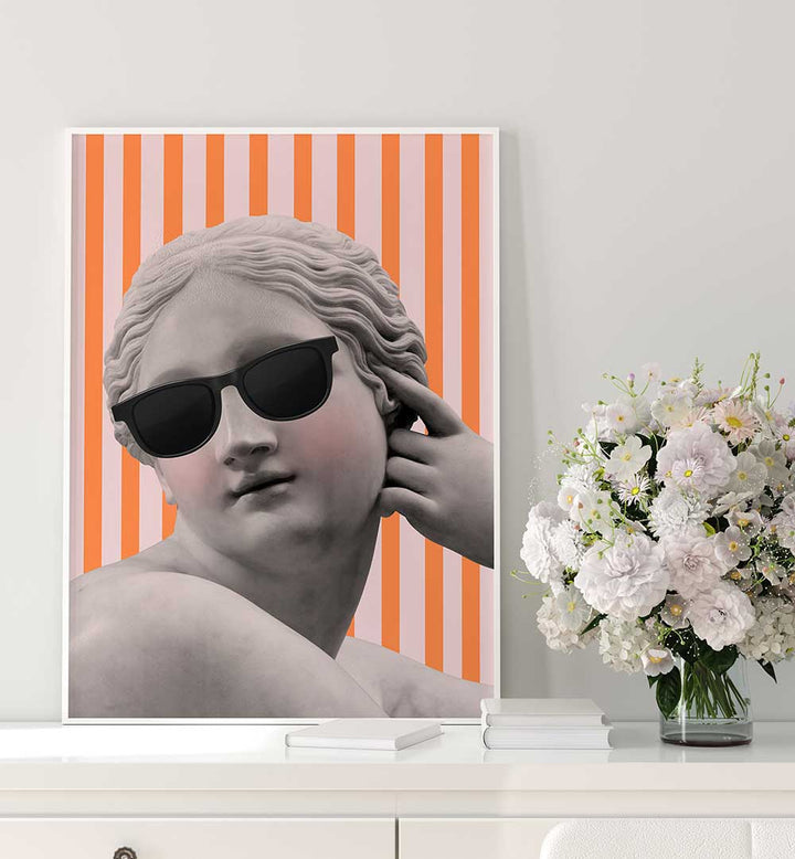 STRIPED GODDESS III , ALTERED ART PRINTS