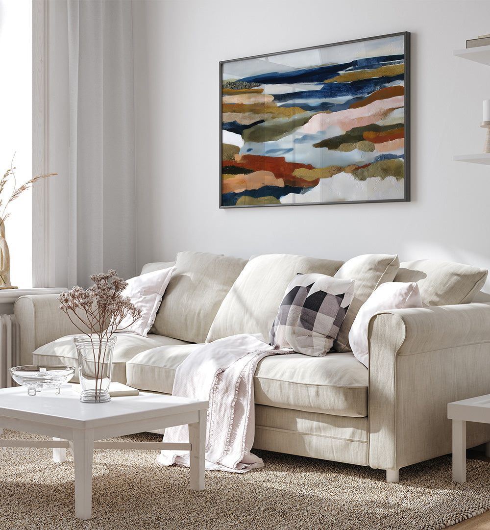 COASTAL HORIZON WITH GOLD ACCENTS