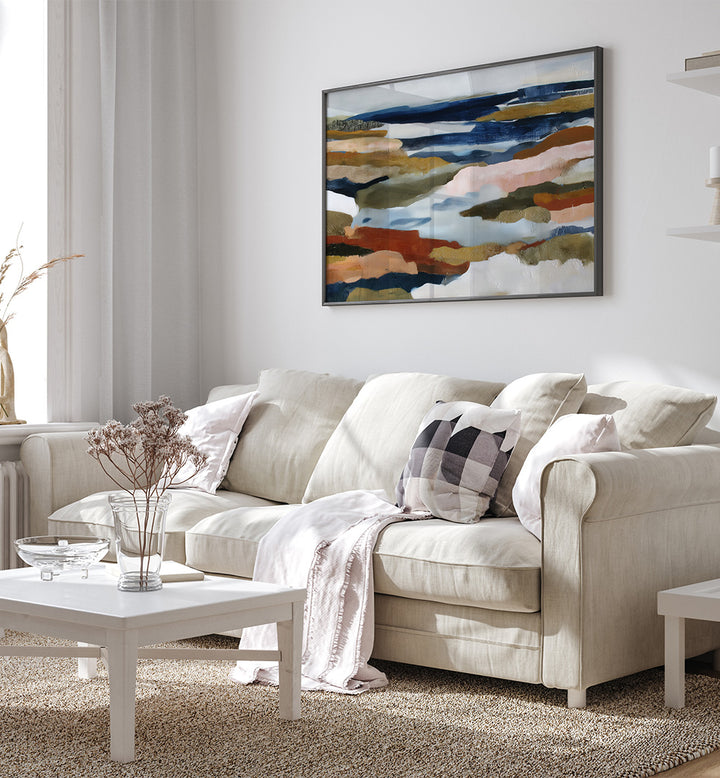 COASTAL HORIZON WITH GOLD ACCENTS