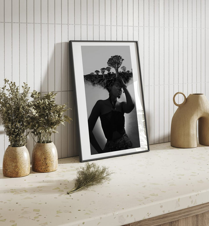NAMBIA THOUGHTS, SURREAL ART PRINTS displayed in a chic setting, showcasing unique artistic expression and design.