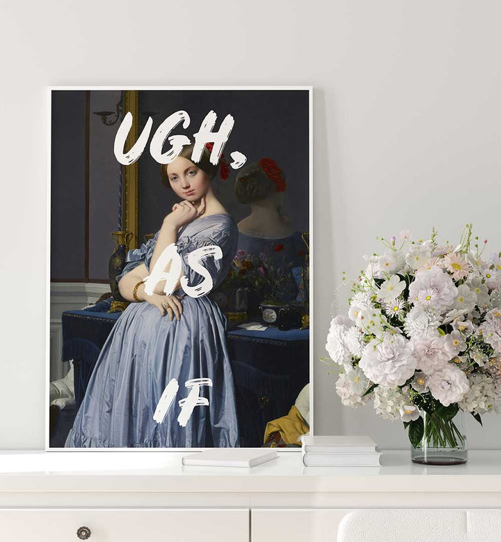 UGH AS IF WHITE , ALTERED ART PRINTS
