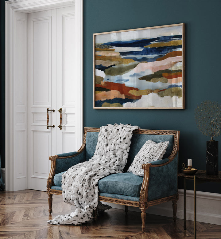 COASTAL HORIZON WITH GOLD ACCENTS