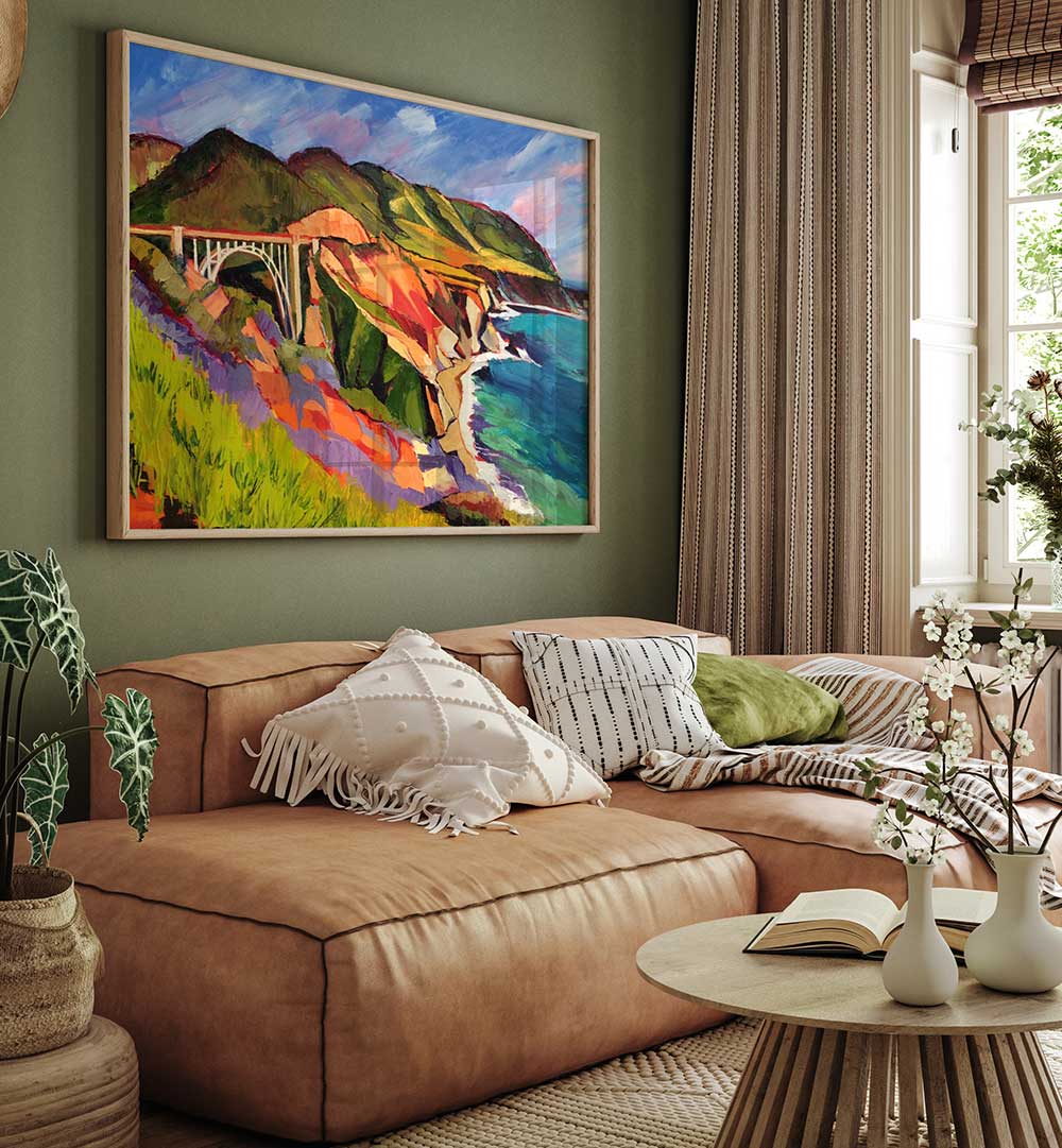 ROUTE ONE BRIDGE , LANDSCAPE PAINTINGS